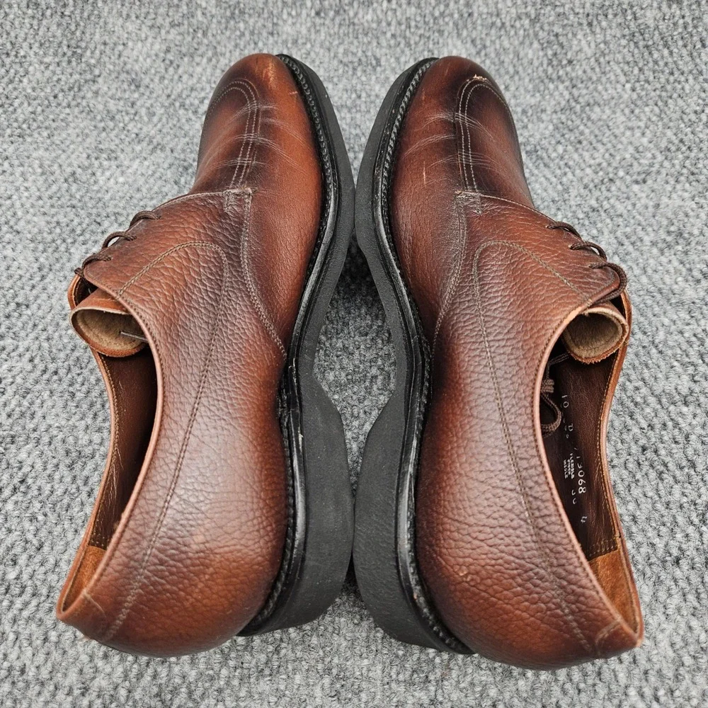 Florsheim (Men's 10 D) Brown Pebble Leather Apron Moc Toe Derby Shoes Dress